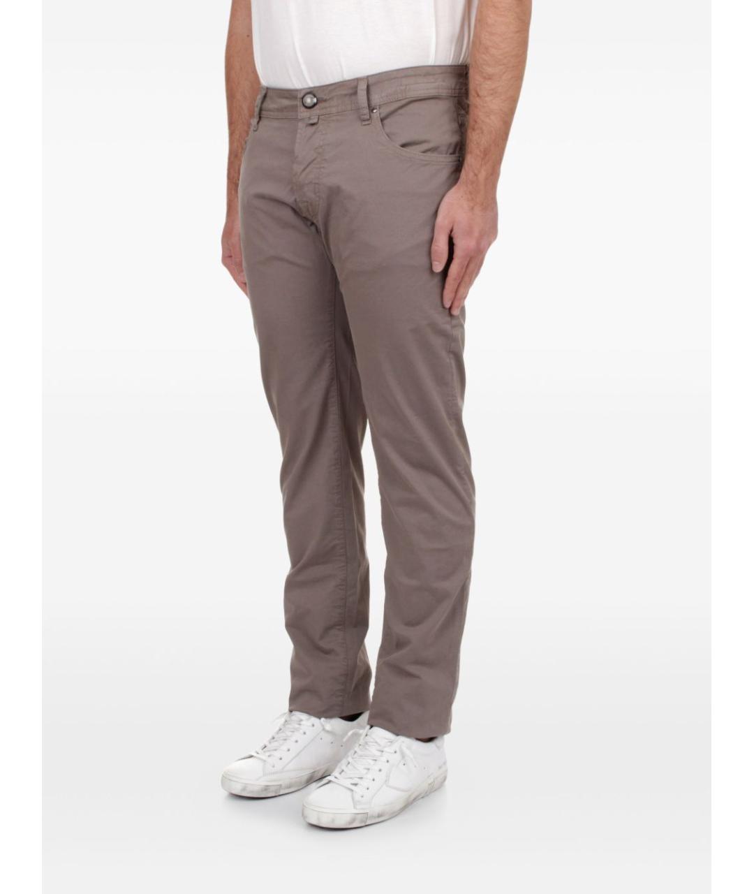 JACOB COHEN Серые хлопковые брюки чинос, фото 2