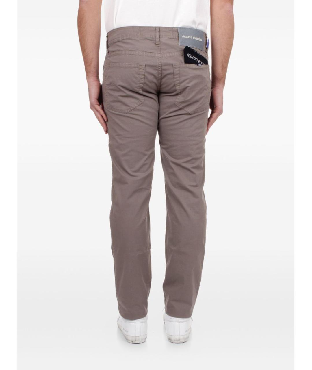 JACOB COHEN Серые хлопковые брюки чинос, фото 4