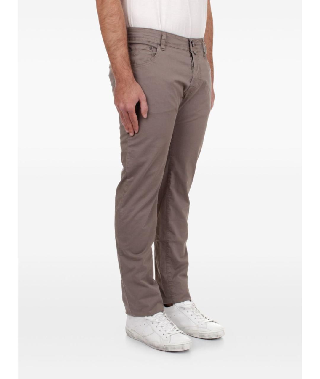 JACOB COHEN Серые хлопковые брюки чинос, фото 3