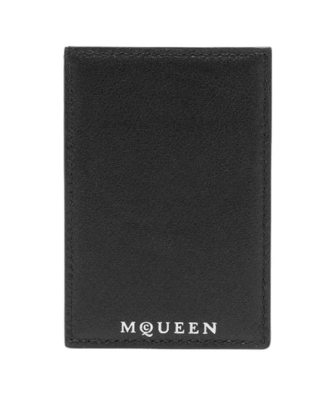 ALEXANDER MCQUEEN Черный кожаный кардхолдер, фото 2