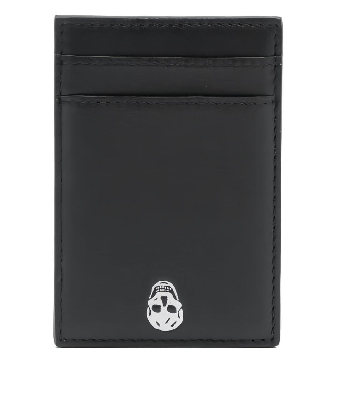 ALEXANDER MCQUEEN Черный кожаный кардхолдер, фото 3