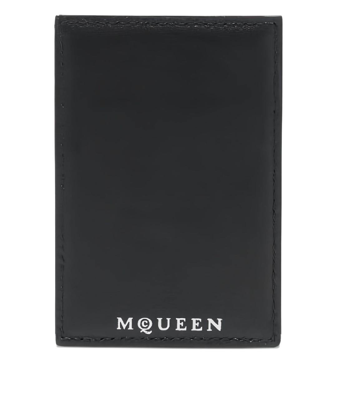 ALEXANDER MCQUEEN Черный кожаный кардхолдер, фото 4