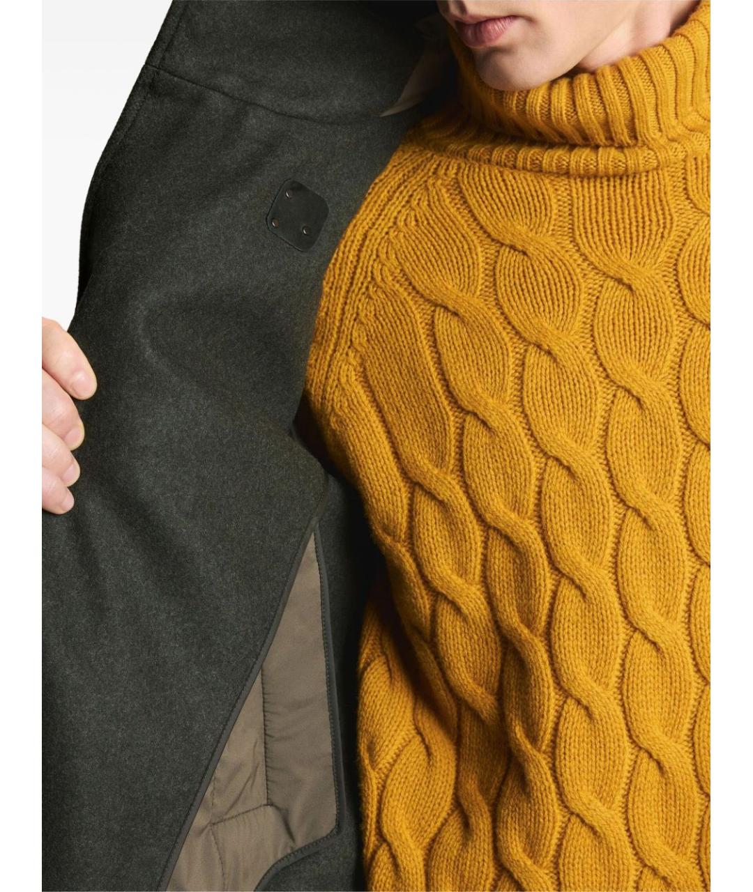 FAY Зеленые шерстяное пальто, фото 4