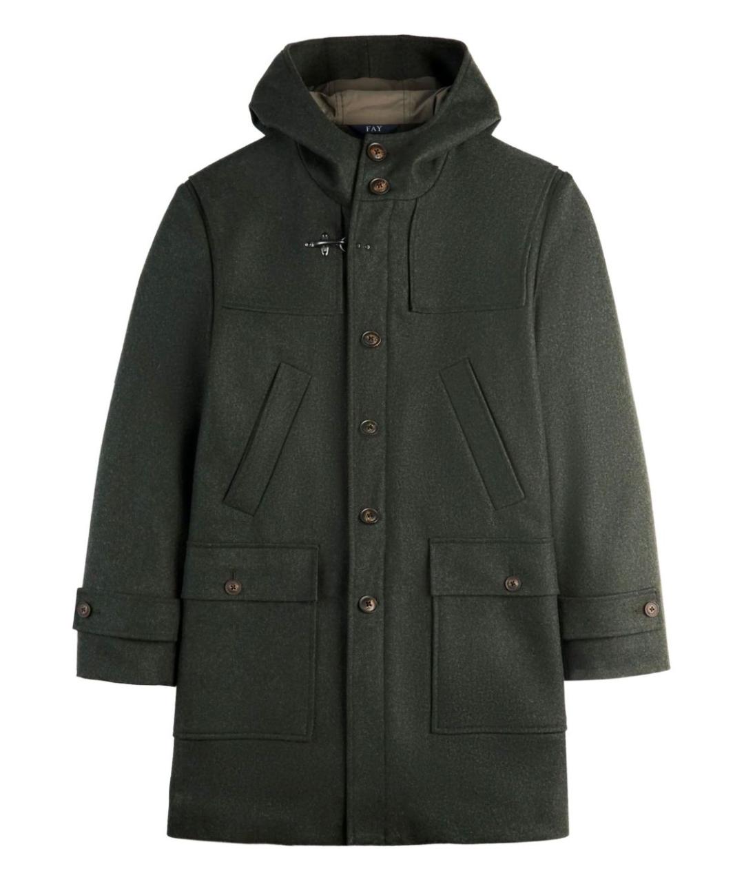 FAY Зеленые шерстяное пальто, фото 5