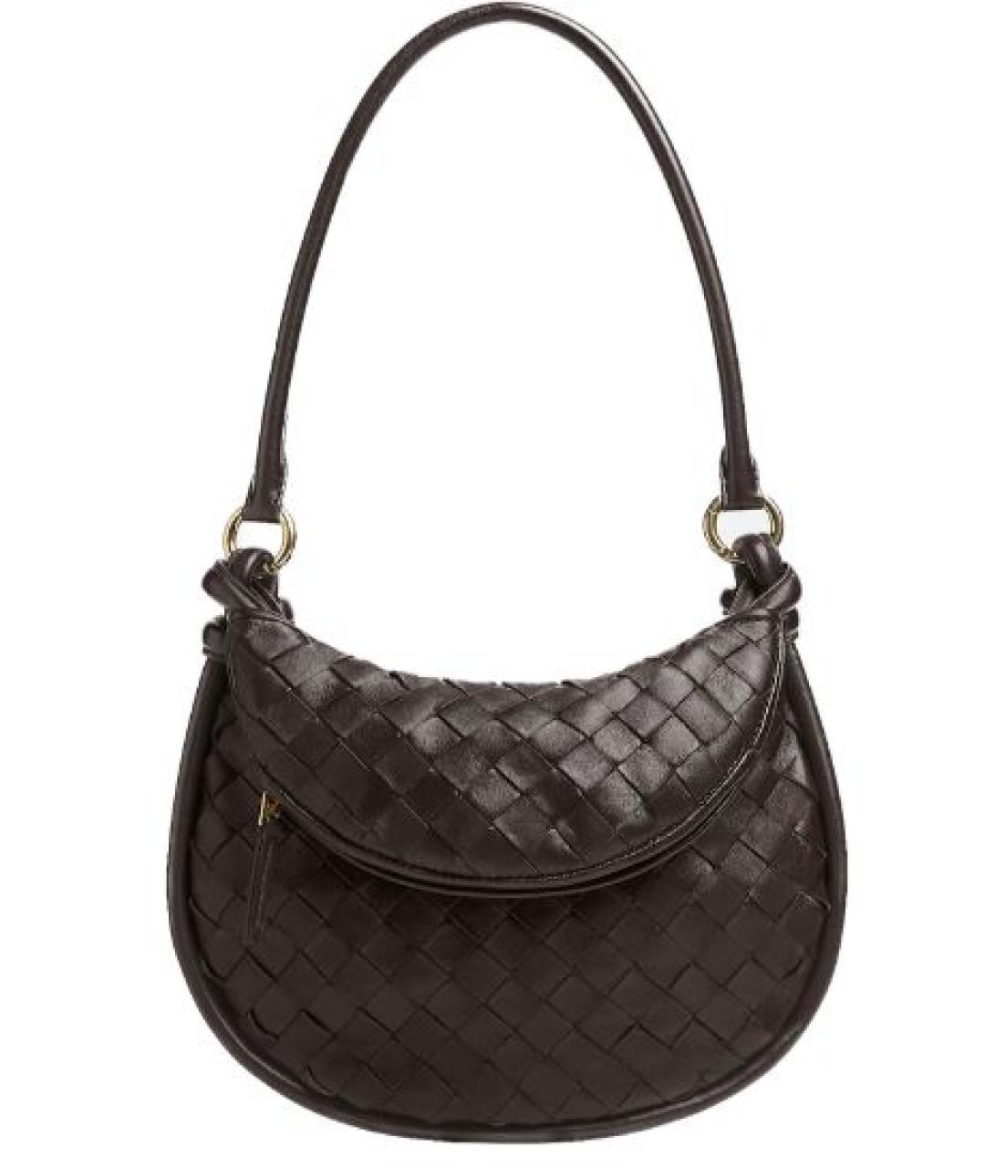 BOTTEGA VENETA Коричневая кожаная сумка через плечо, фото 1