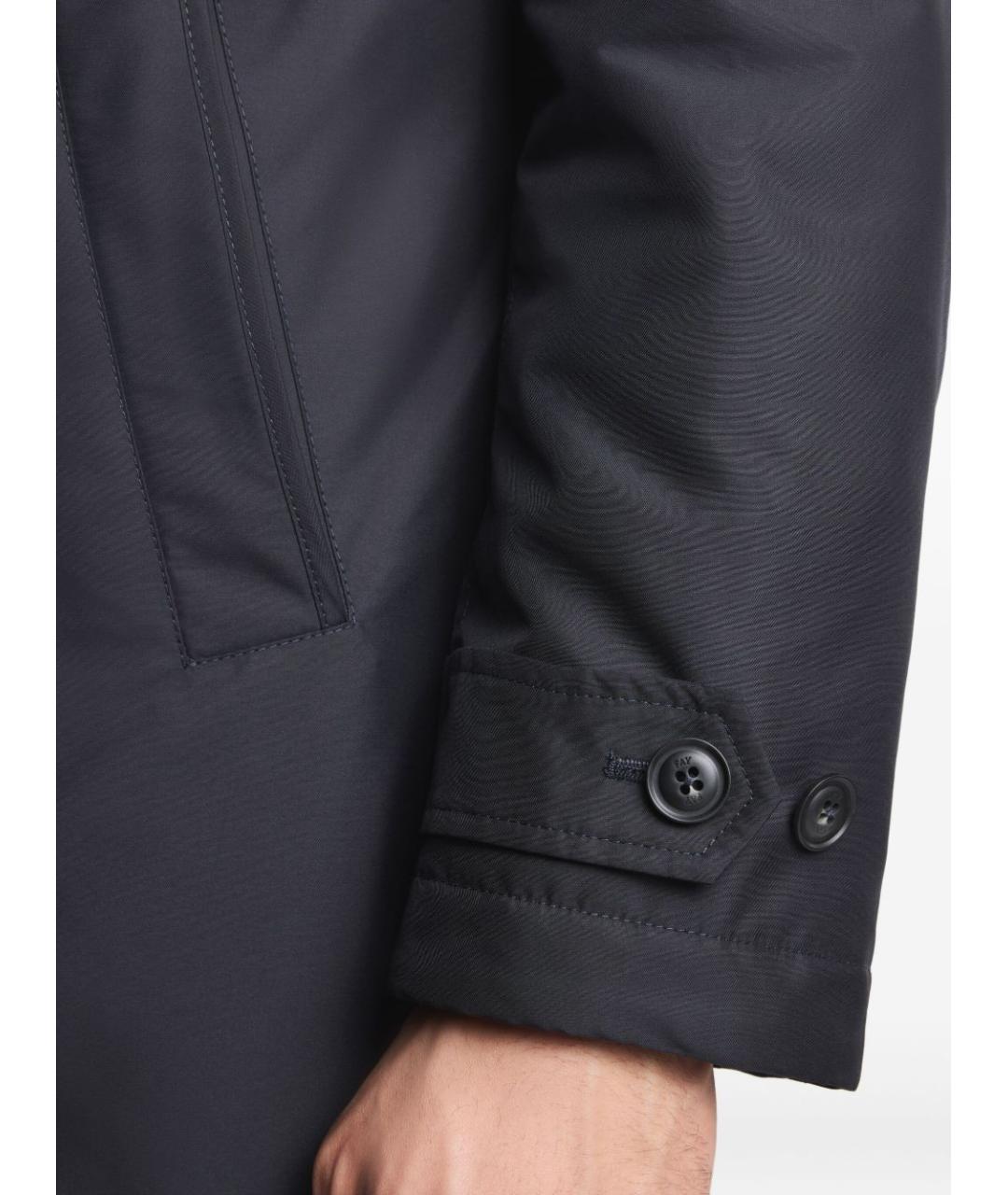 FAY Темно-синяя полиэстеровая куртка, фото 4