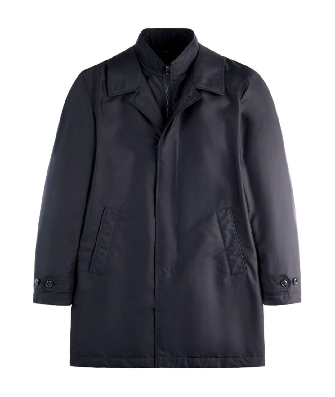 FAY Темно-синяя полиэстеровая куртка, фото 3