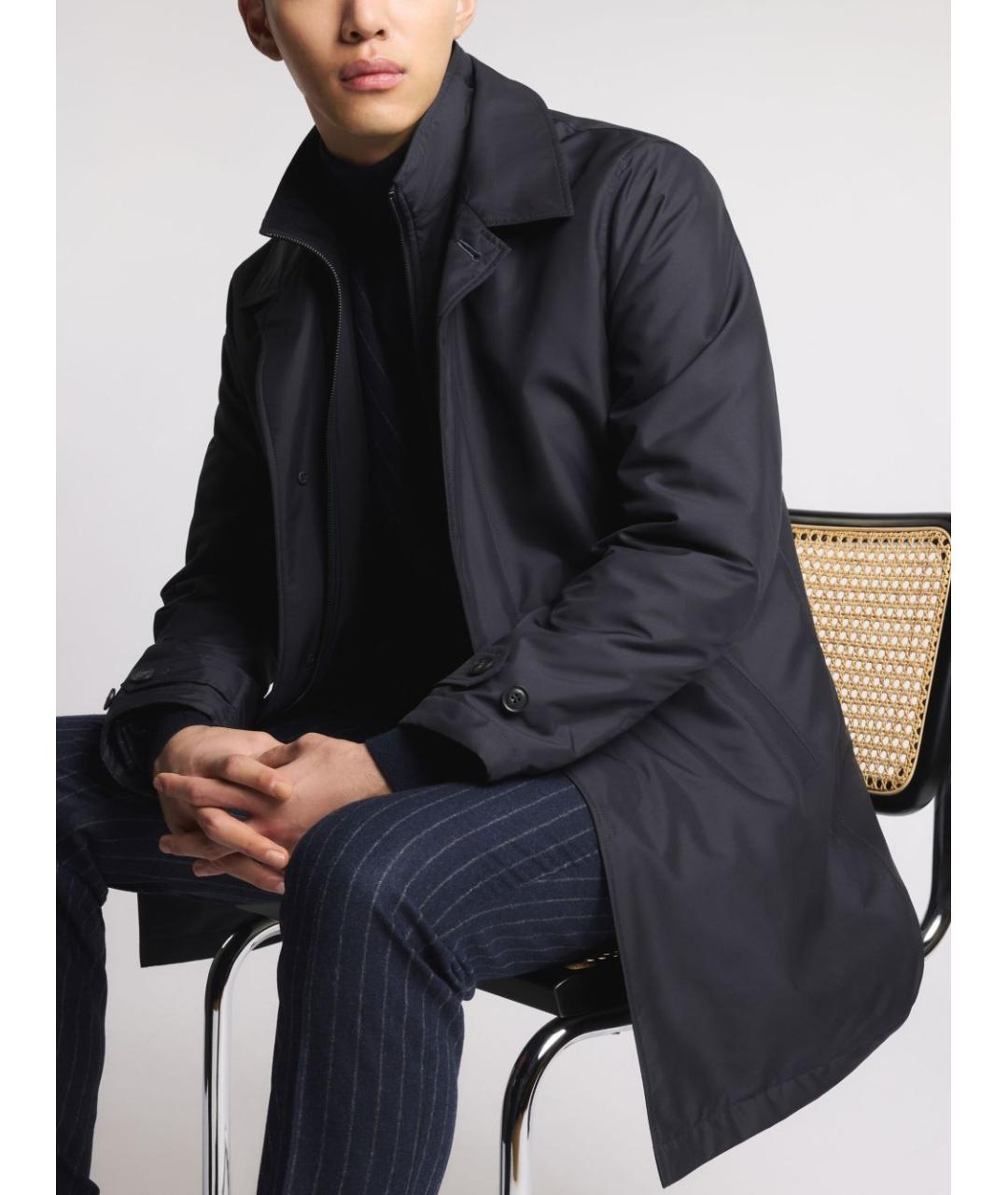 FAY Темно-синяя полиэстеровая куртка, фото 9