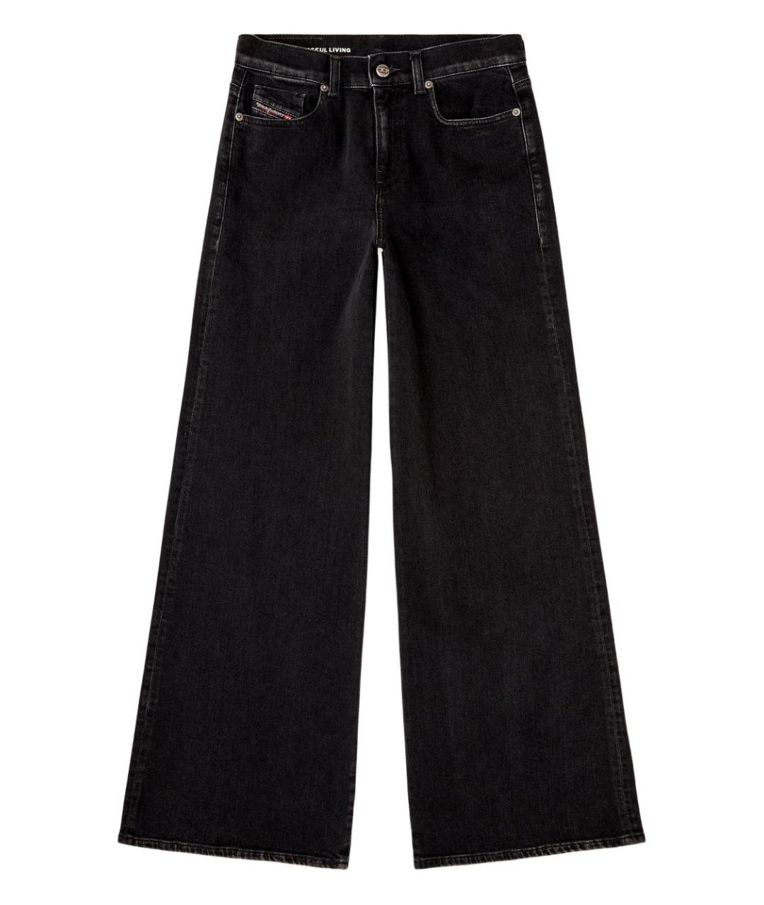 DIESEL Черные хлопковые джинсы клеш, фото 1