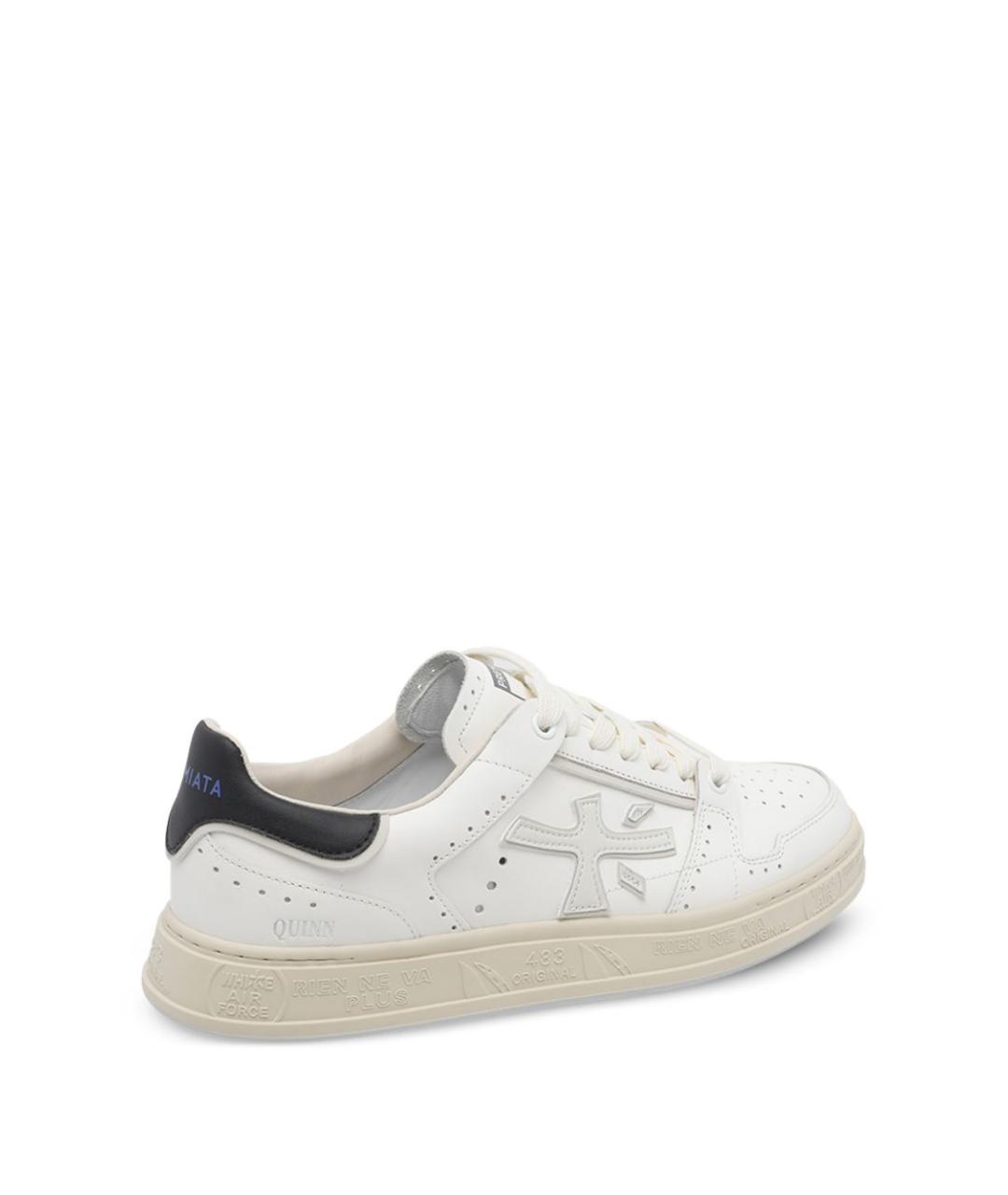 PREMIATA Белые кожаные низкие кроссовки / кеды, фото 4