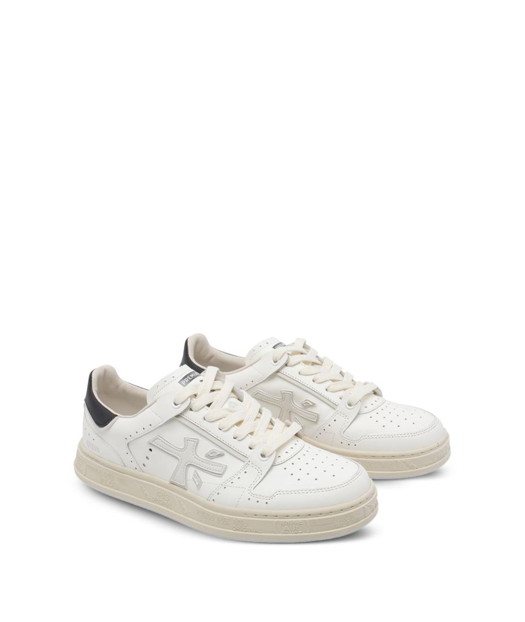 PREMIATA Белые кожаные низкие кроссовки / кеды, фото 3