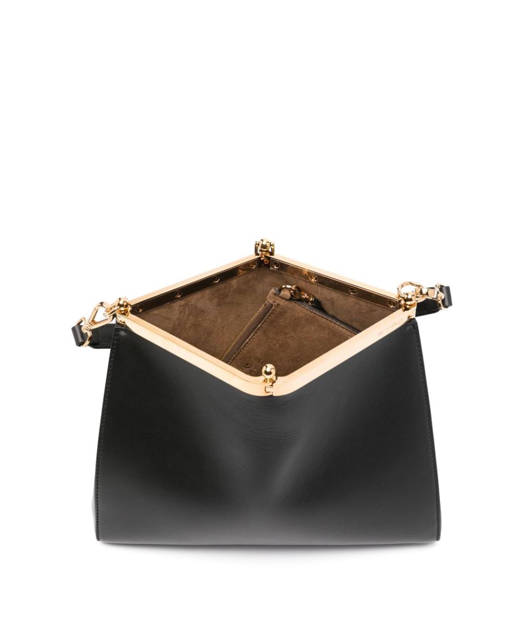 ETRO Черная кожаная сумка тоут, фото 3