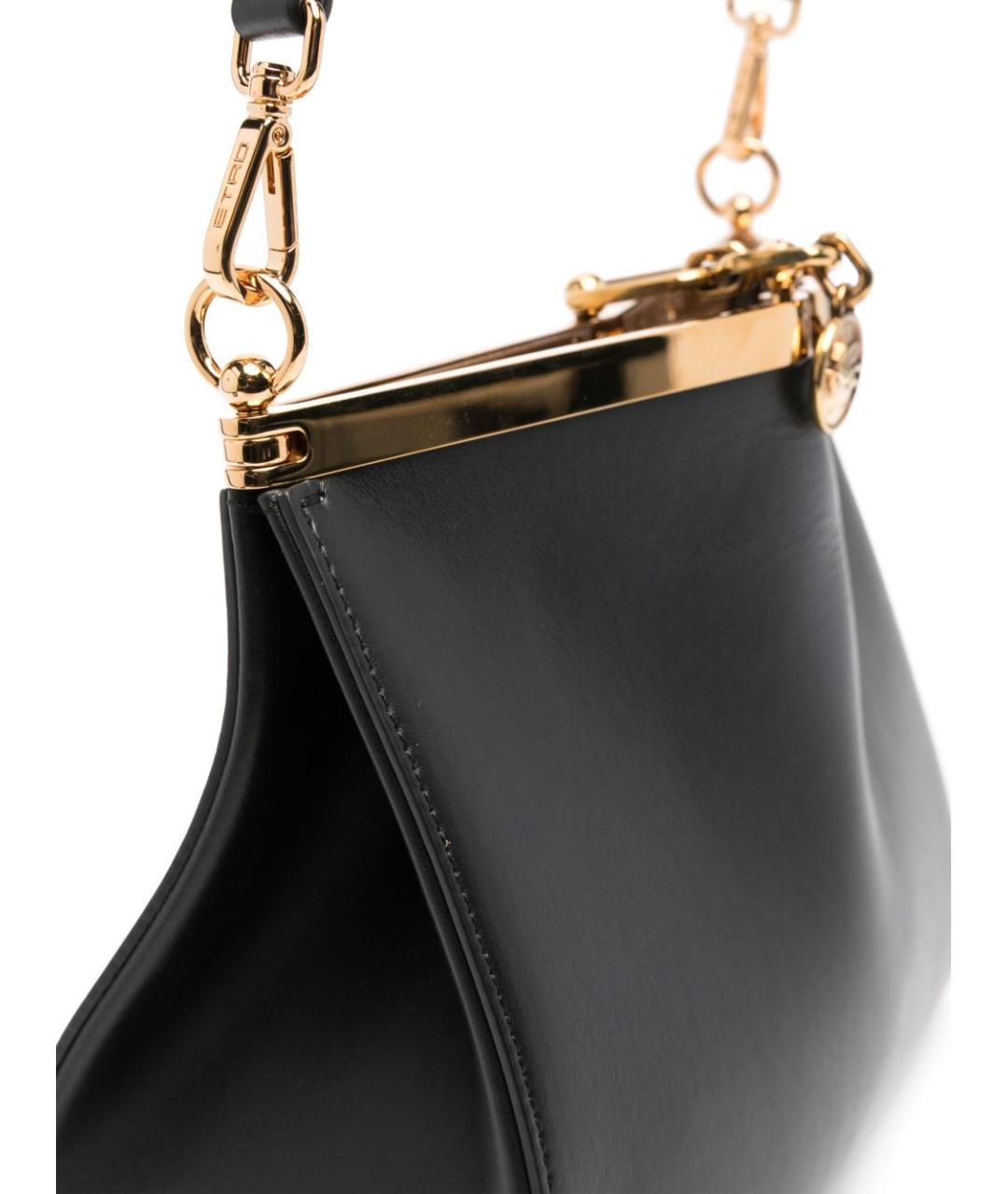 ETRO Черная кожаная сумка тоут, фото 2
