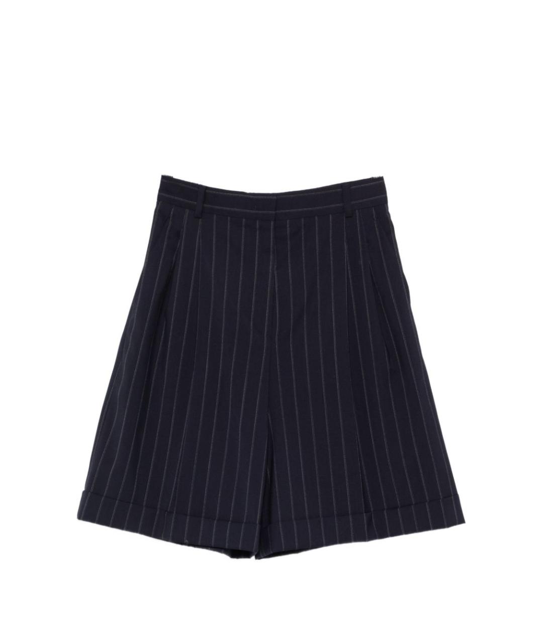 MAX MARA STUDIO Синие шерстяные шорты, фото 1