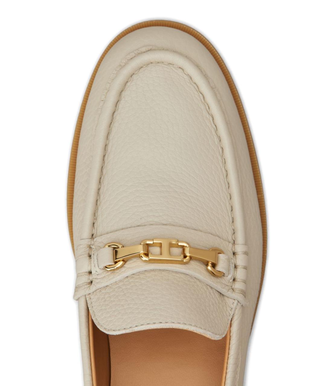 TOD'S Белые кожаные лоферы, фото 5