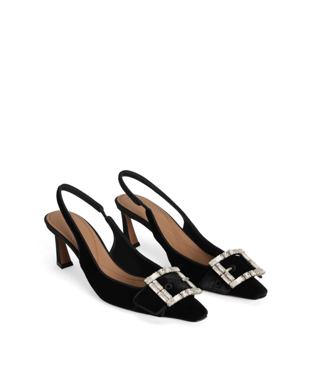 DOLCE&GABBANA Черные текстильные туфли, фото 4