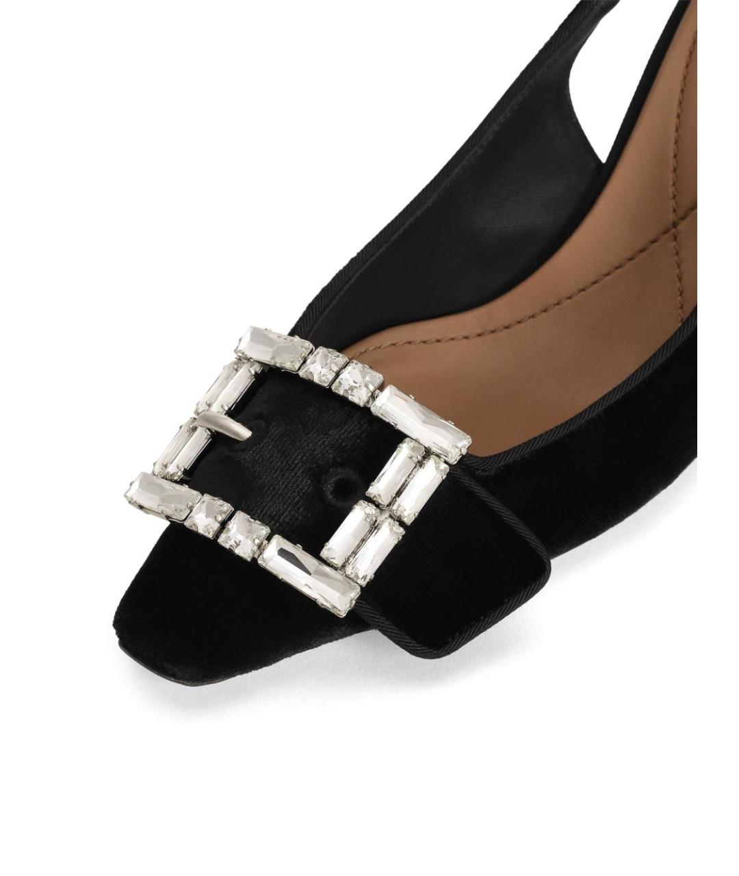 DOLCE&GABBANA Черные текстильные туфли, фото 3