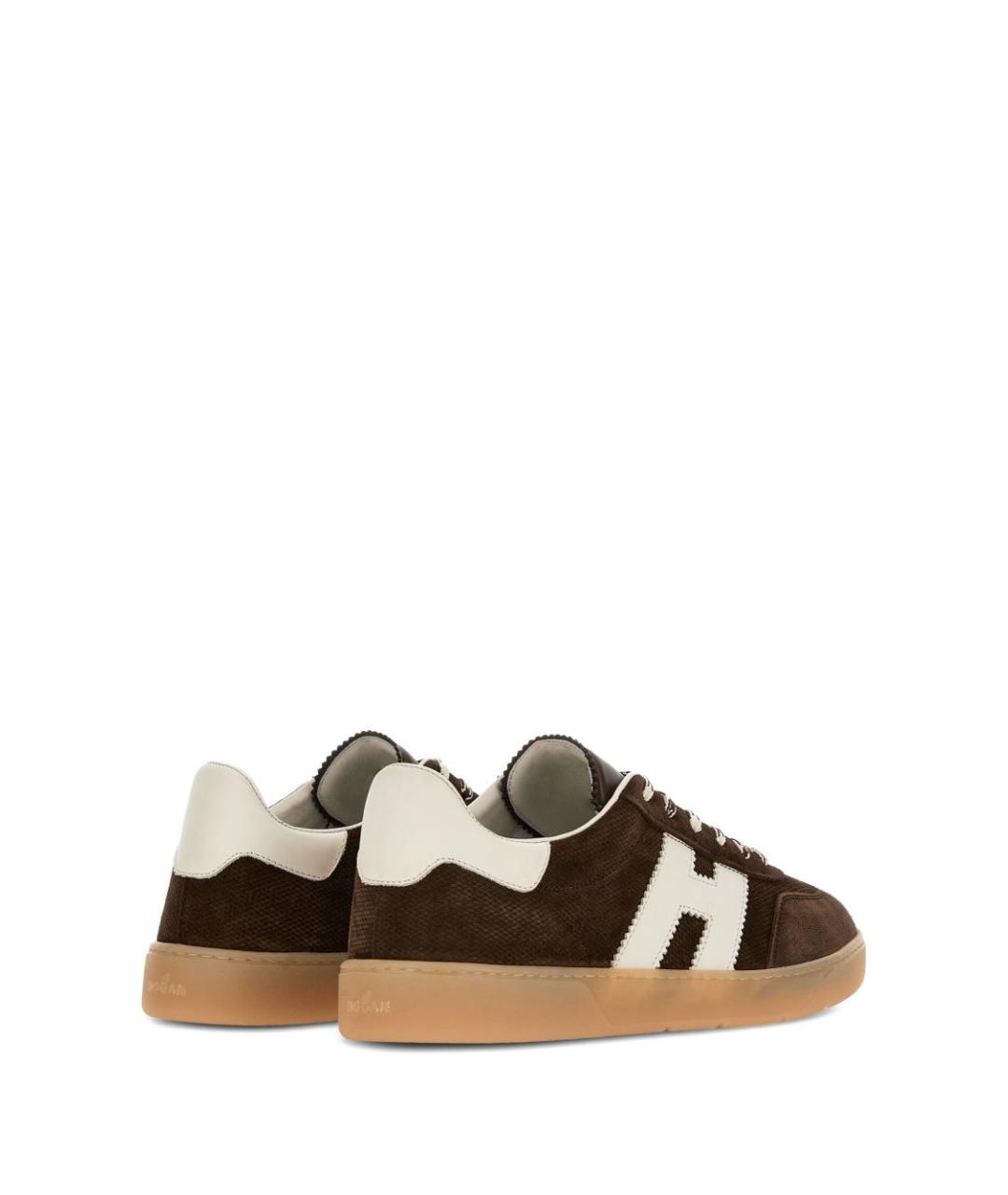 HOGAN Коричневые замшевые низкие кроссовки / кеды, фото 5