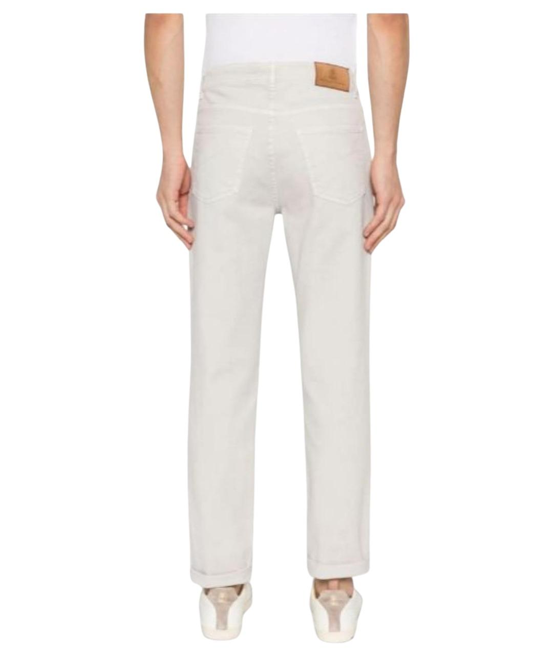 BRUNELLO CUCINELLI Белые повседневные брюки, фото 3