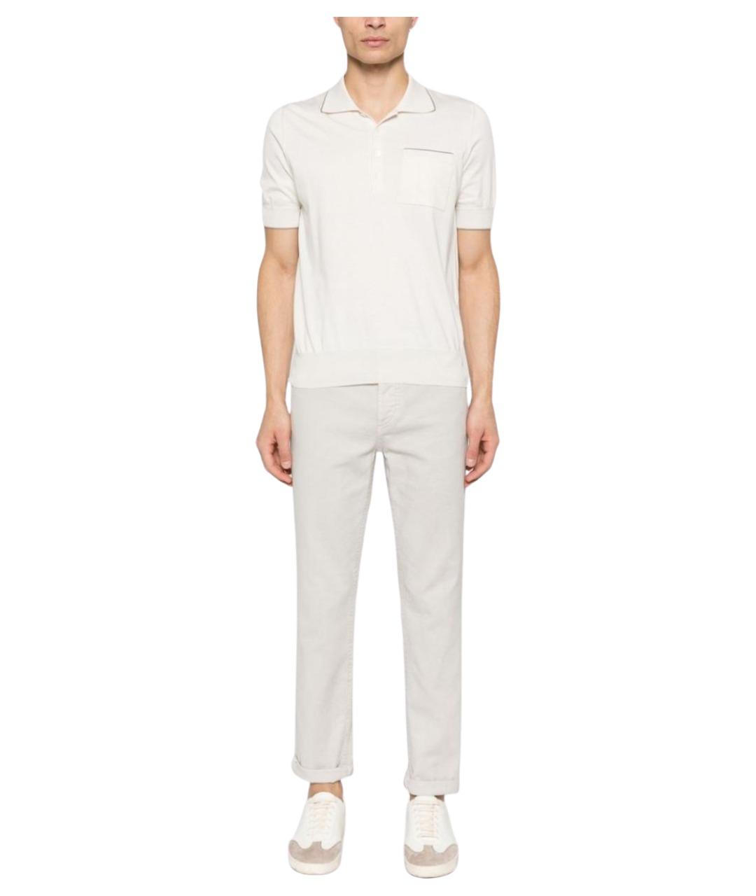 BRUNELLO CUCINELLI Белые повседневные брюки, фото 5