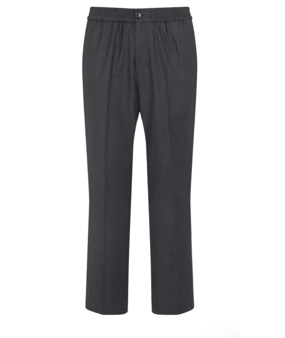 Ami Paris Антрацитовые повседневные брюки, фото 5