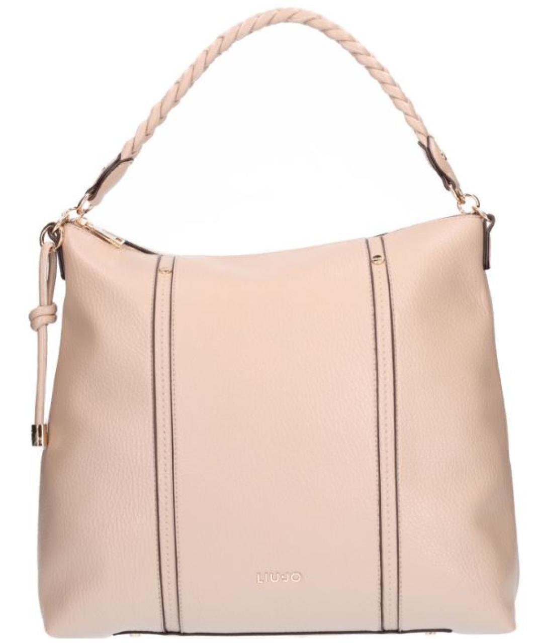 LIU JO Бежевая сумка с короткими ручками из искусственной кожи, фото 1