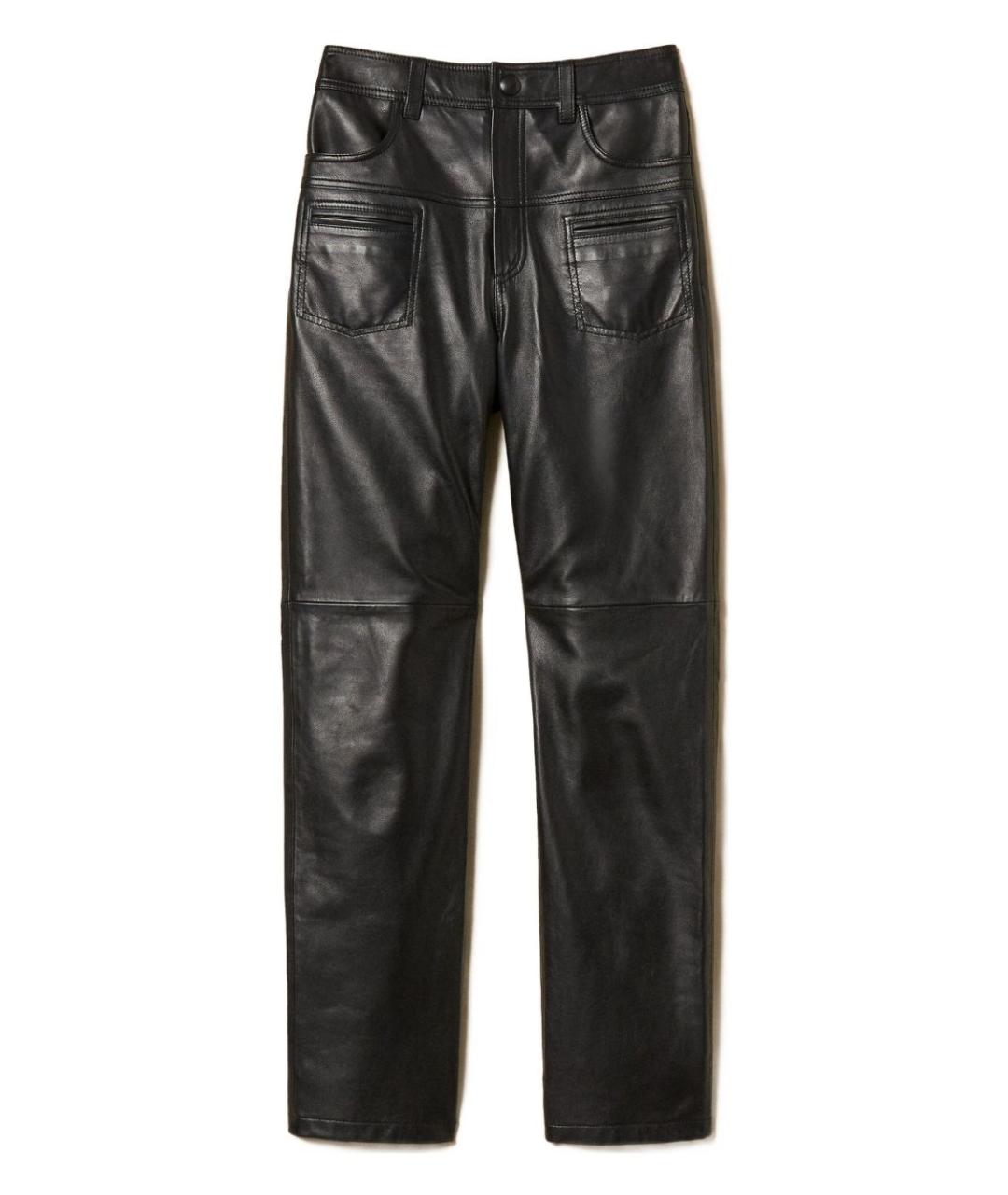 TWIN-SET Черные прямые брюки, фото 1