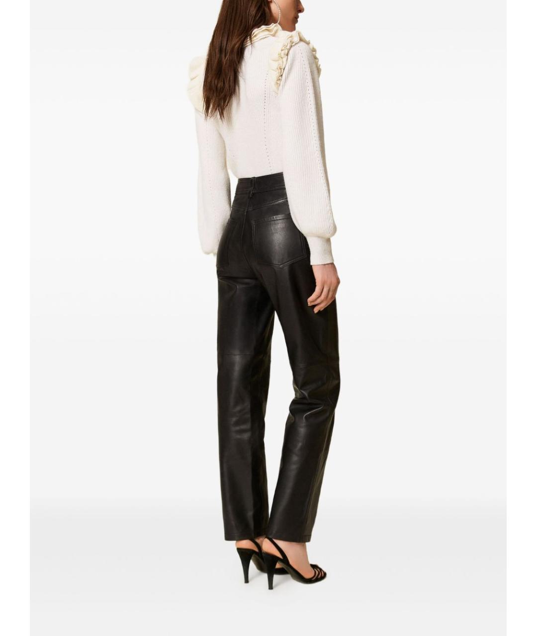 TWIN-SET Черные прямые брюки, фото 5