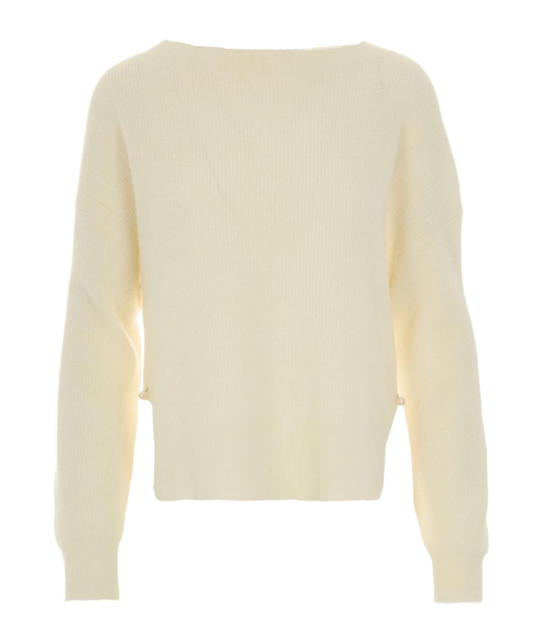 LIU JO Белый шерстяной джемпер / свитер, фото 1