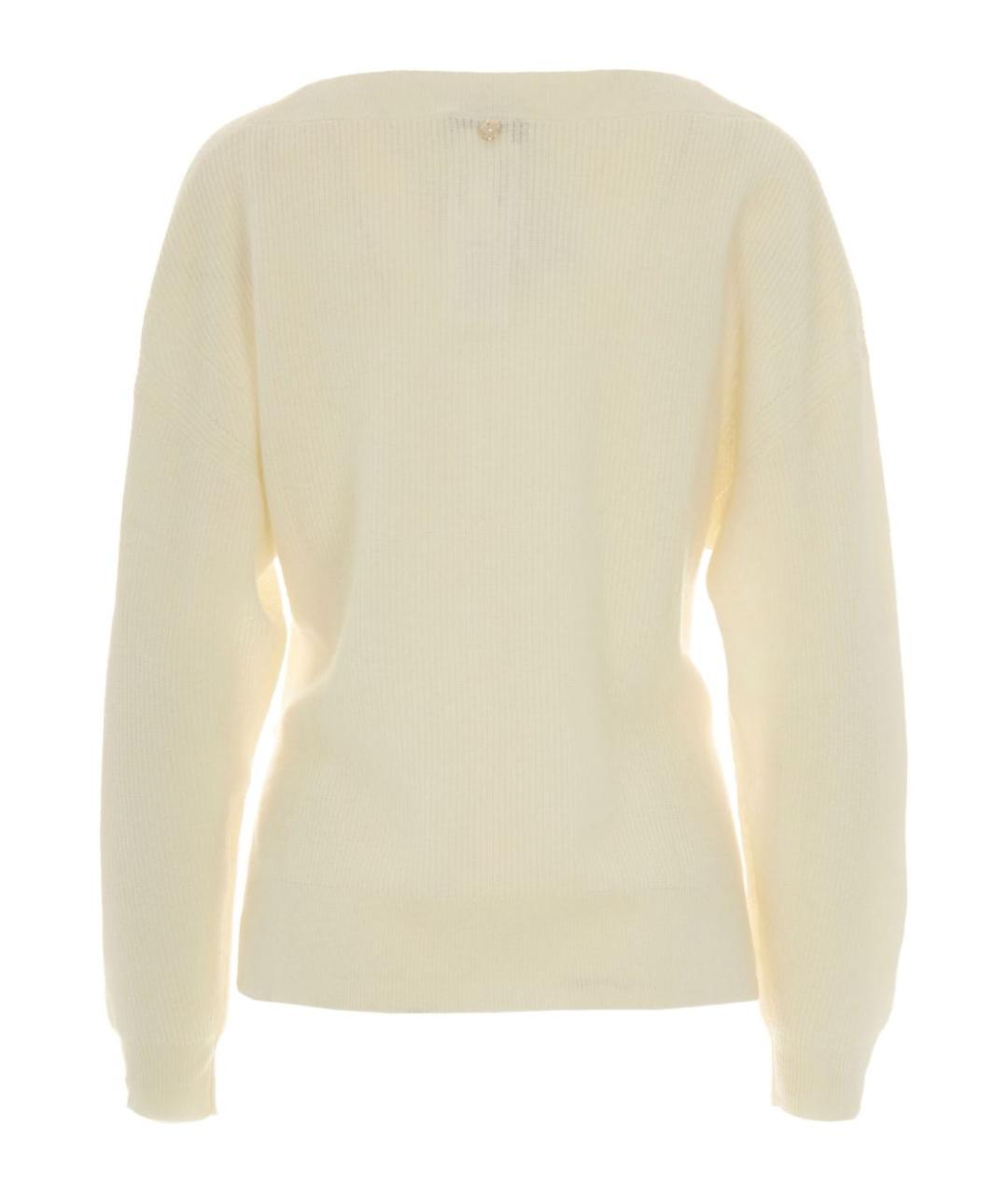 LIU JO Белый шерстяной джемпер / свитер, фото 2