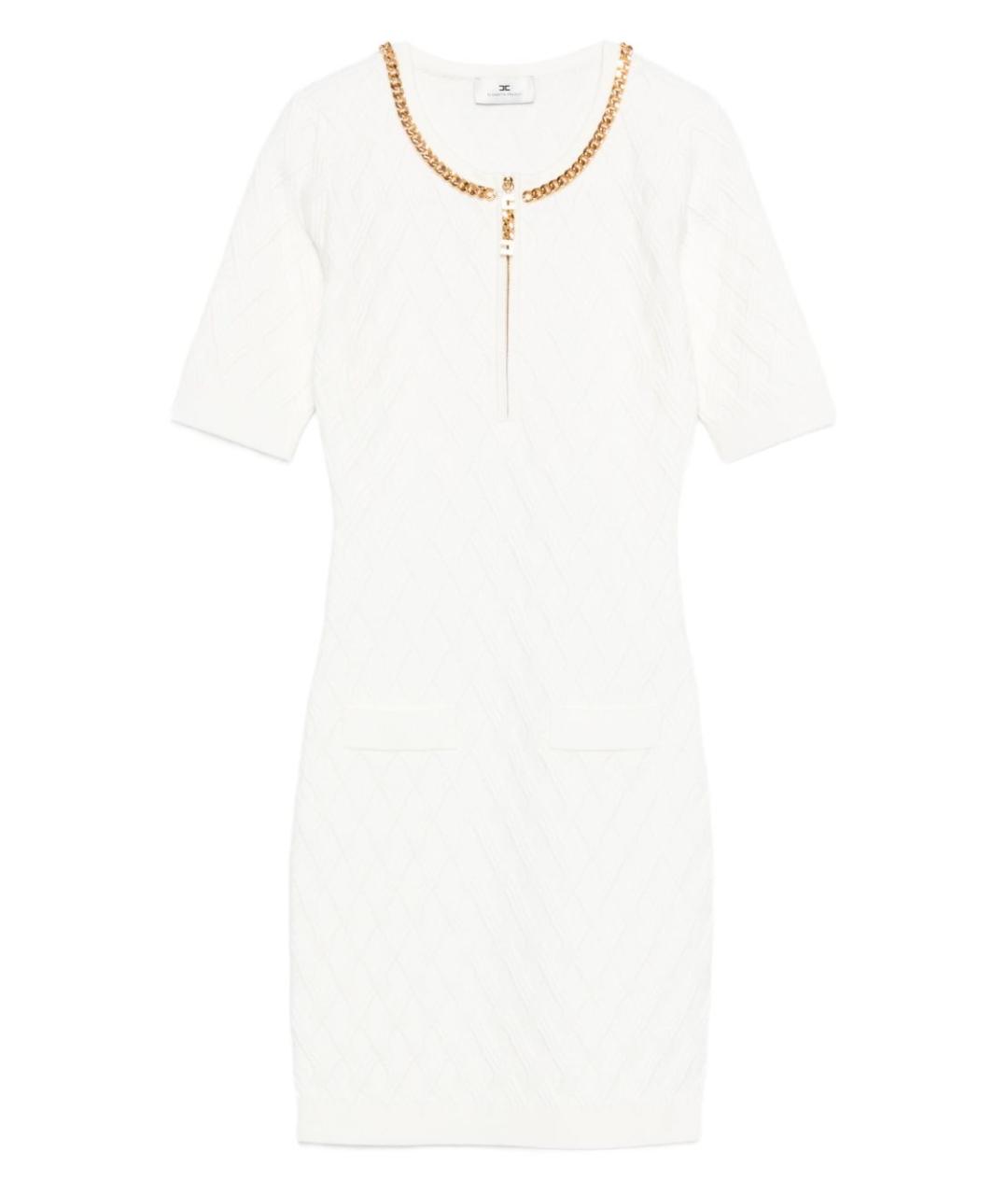 ELISABETTA FRANCHI Белое повседневное платье, фото 1