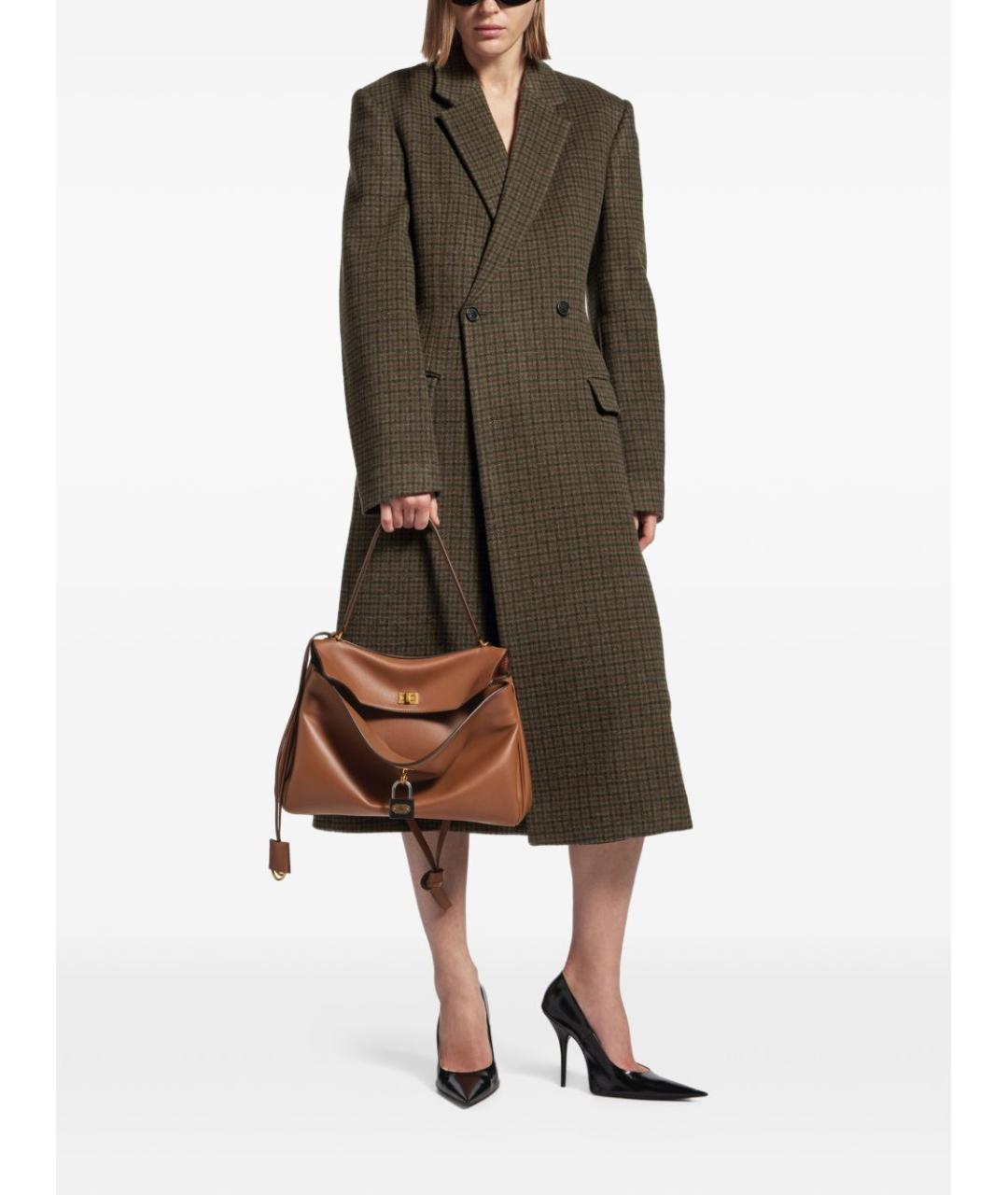 BALENCIAGA Коричневая кожаная сумка тоут, фото 6