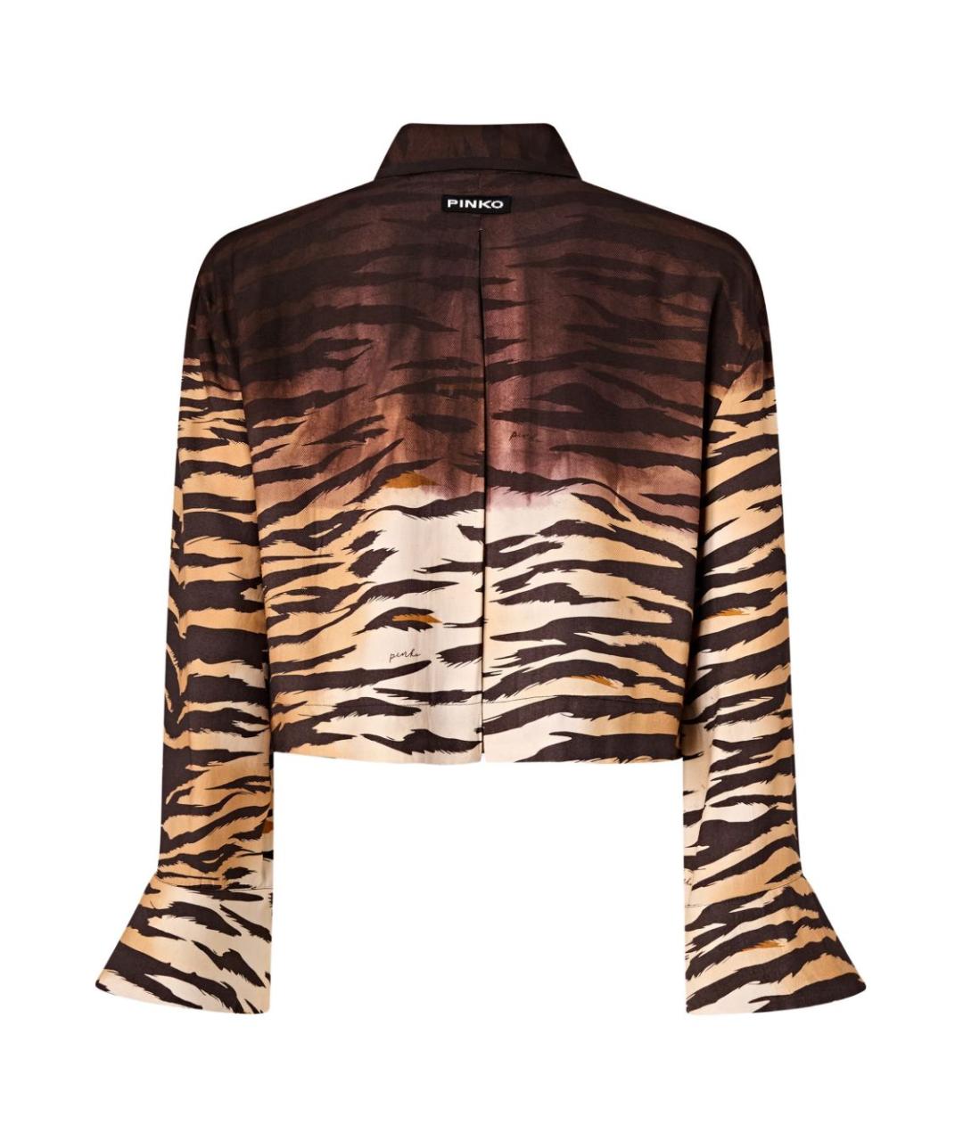 PINKO Бежевая вискозная рубашка, фото 3