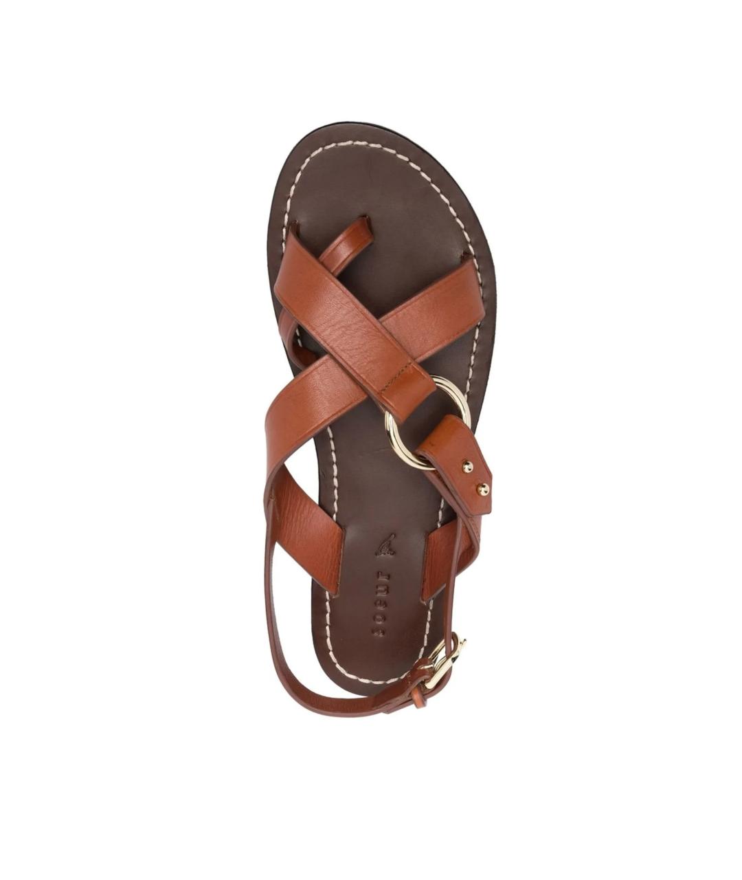SOEUR Коричневые кожаные босоножки, фото 4