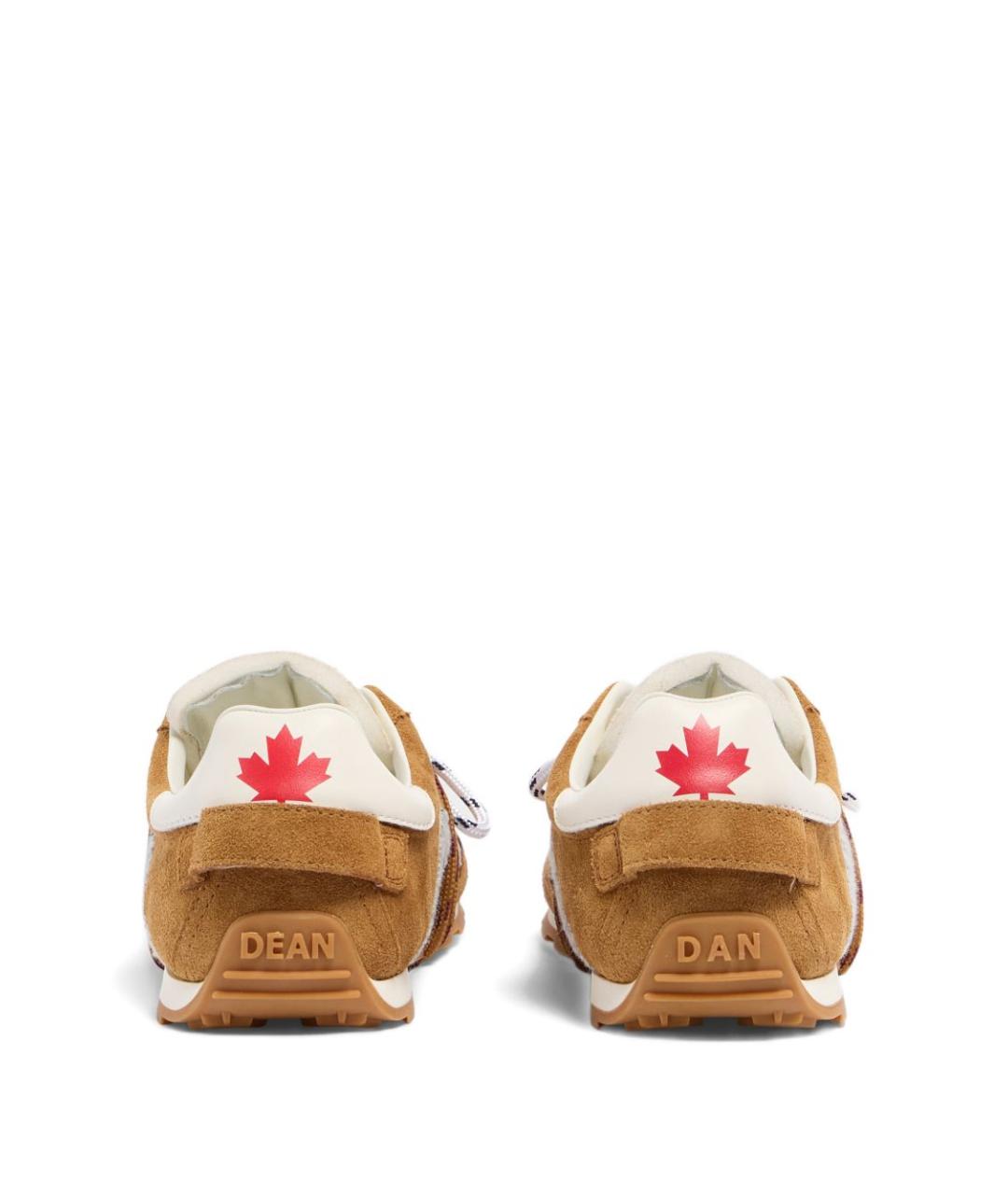 DSQUARED2 Бежевые низкие кроссовки / кеды, фото 4