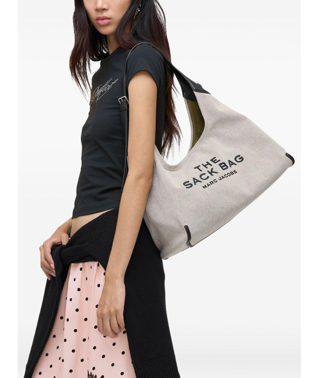 MARC JACOBS Бежевая тканевая сумка через плечо, фото 3