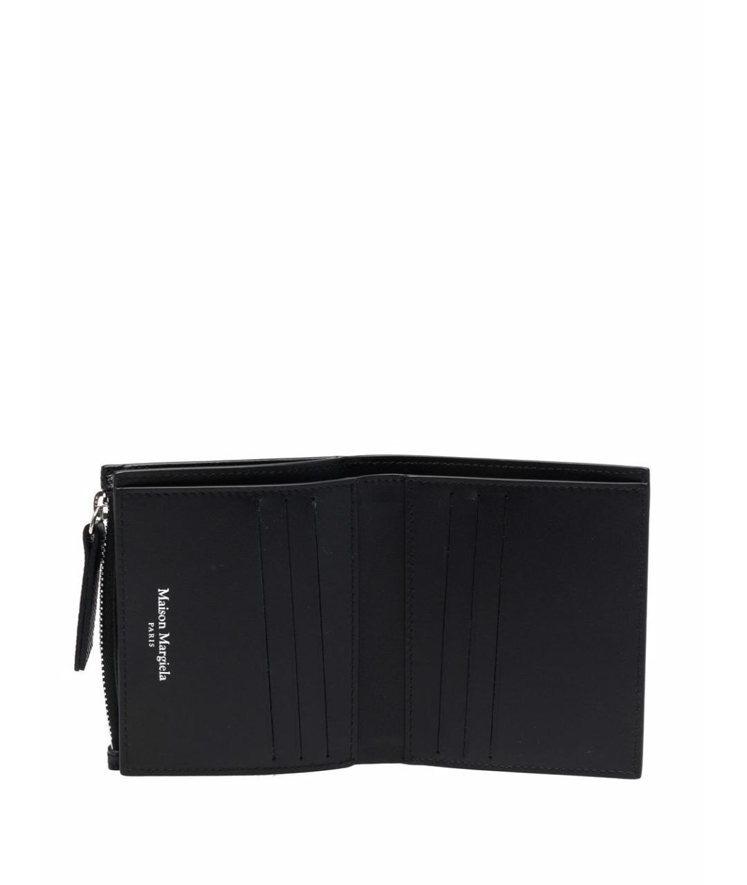 MAISON MARGIELA Черный кожаный кошелек, фото 2