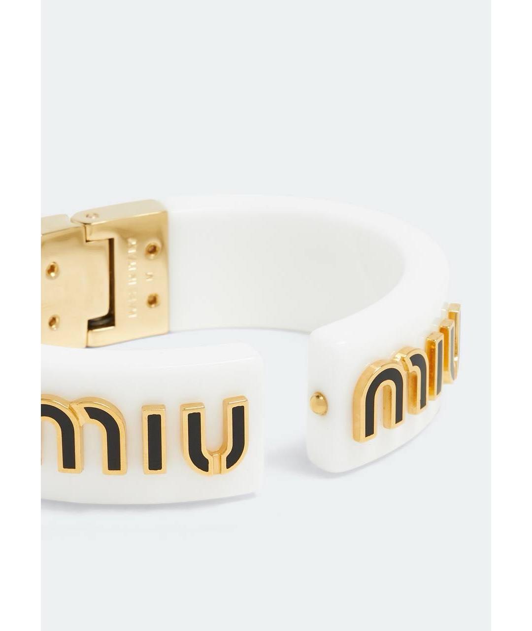 MIU MIU Белый браслет, фото 3