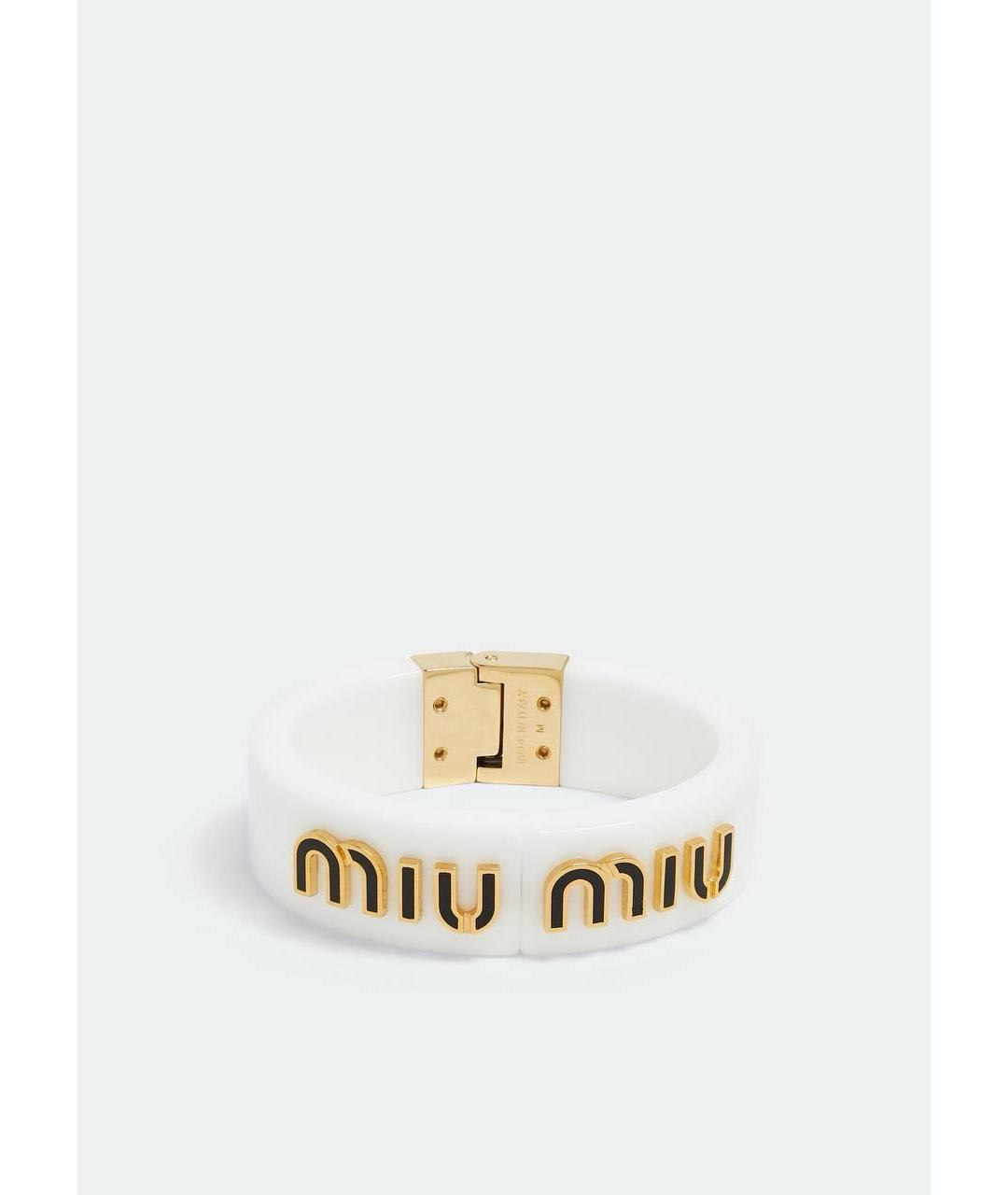 MIU MIU Белый браслет, фото 6