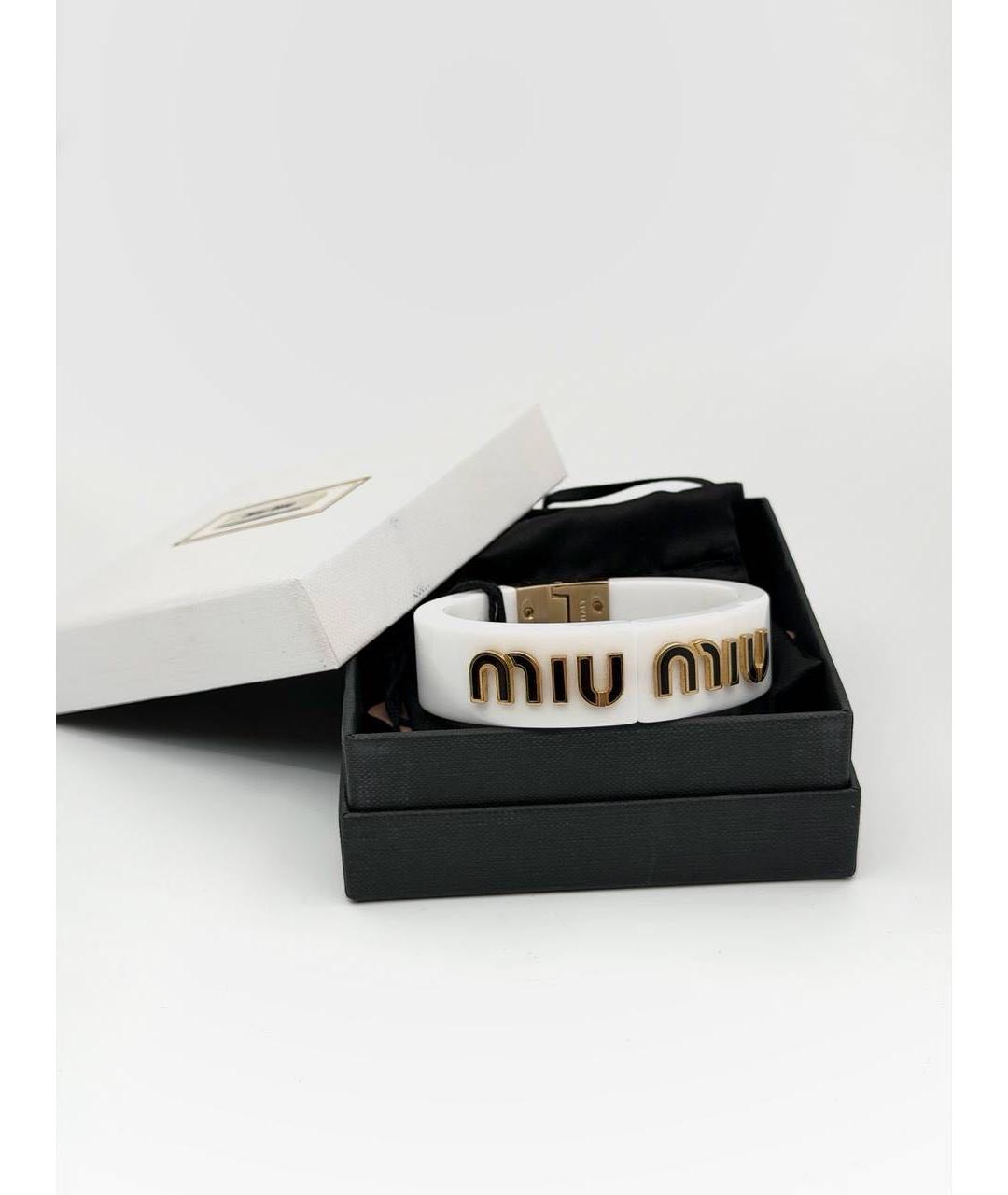 MIU MIU Белый браслет, фото 5
