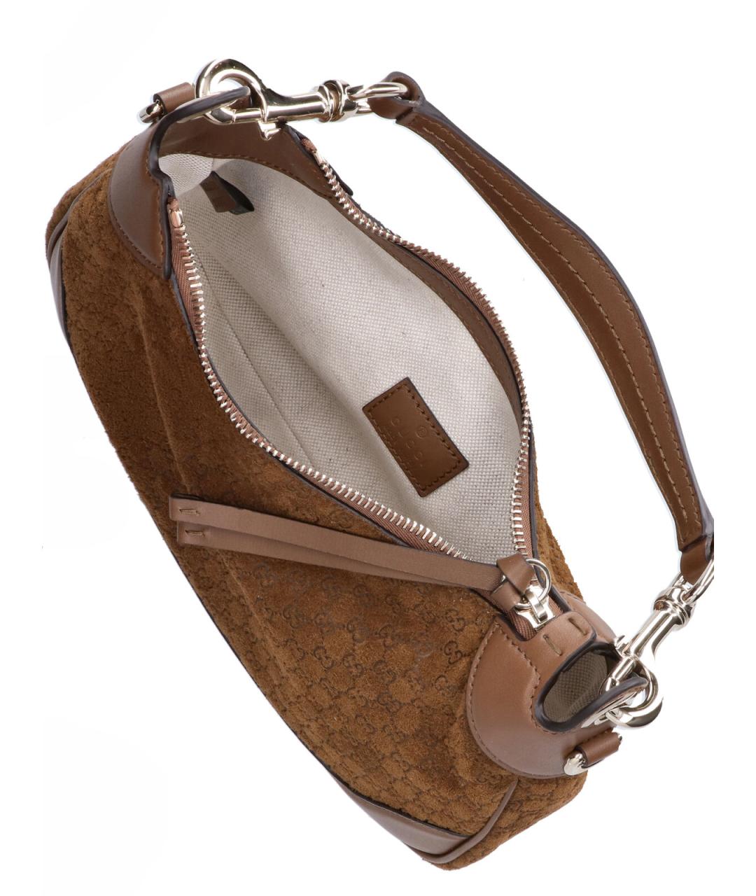 GUCCI Коричневая кожаная сумка тоут, фото 4