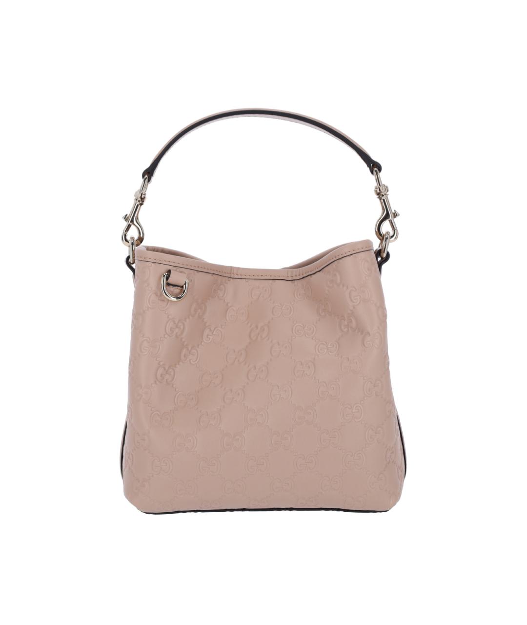 GUCCI Розовая кожаная сумка через плечо, фото 1