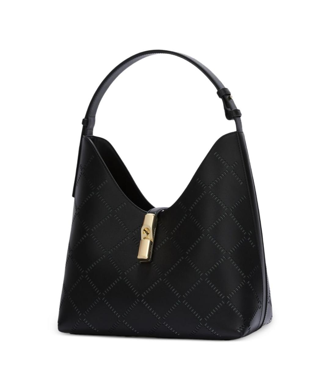 FURLA Черная кожаная сумка тоут, фото 4