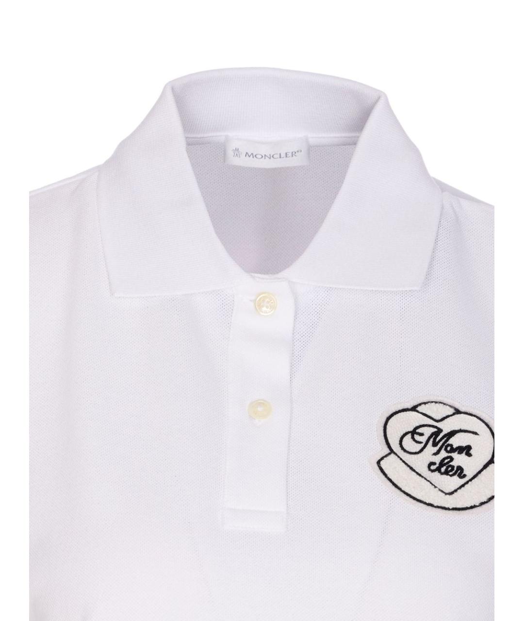 MONCLER Белая хлопковая футболка, фото 2