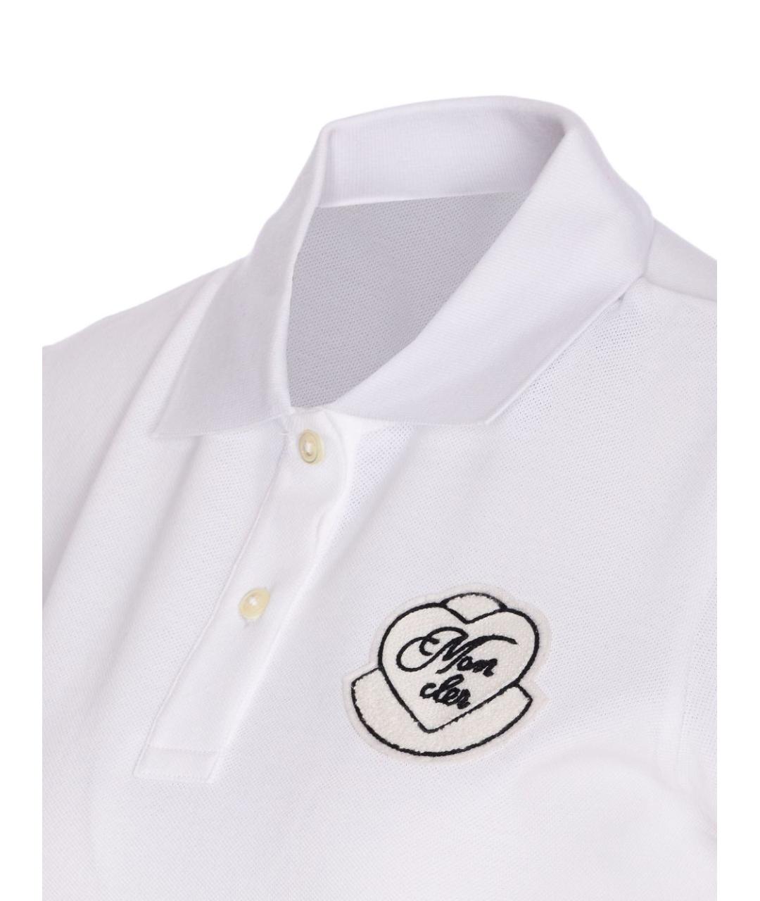 MONCLER Белая хлопковая футболка, фото 3