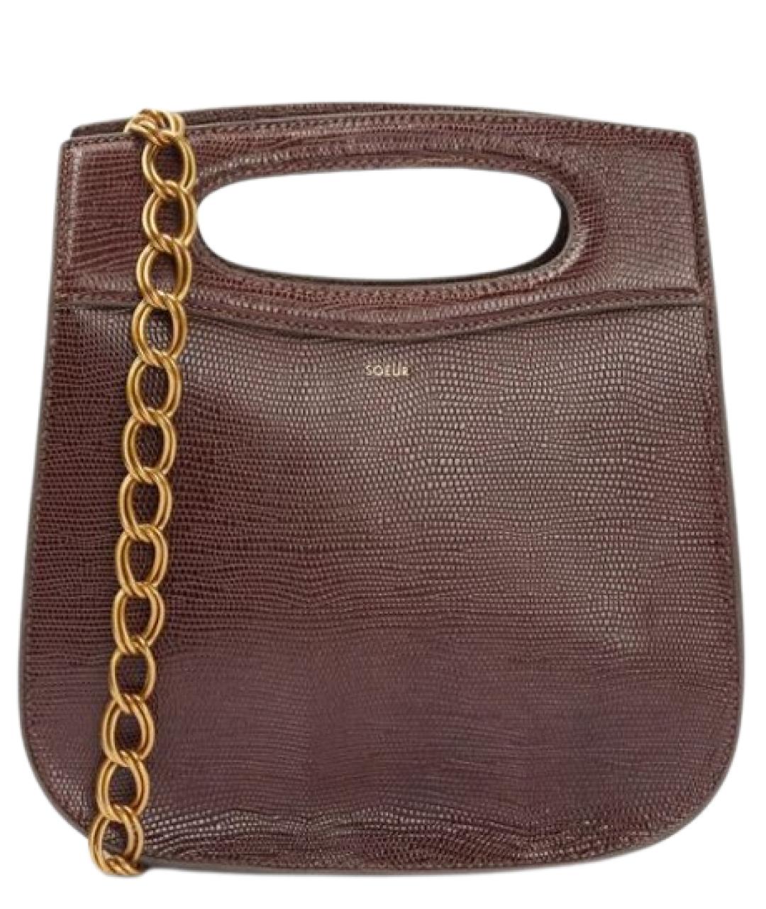 SOEUR Коричневая сумка с короткими ручками, фото 1