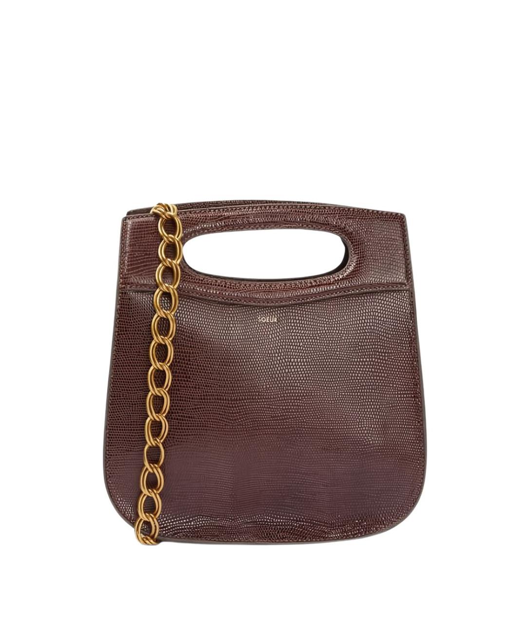 SOEUR Коричневая сумка с короткими ручками, фото 3