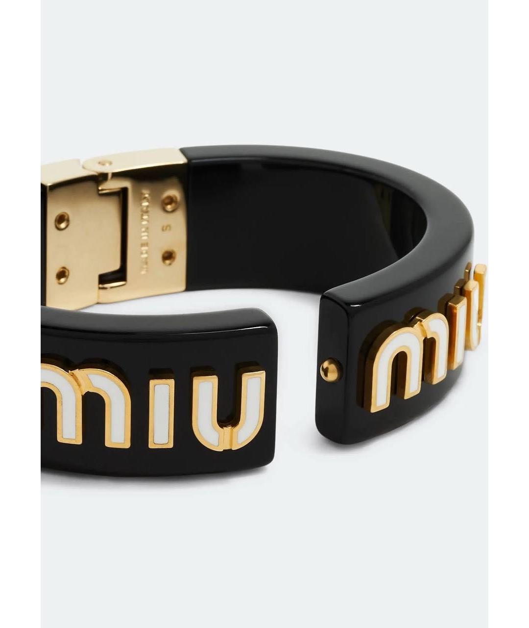 MIU MIU Черный браслет, фото 2