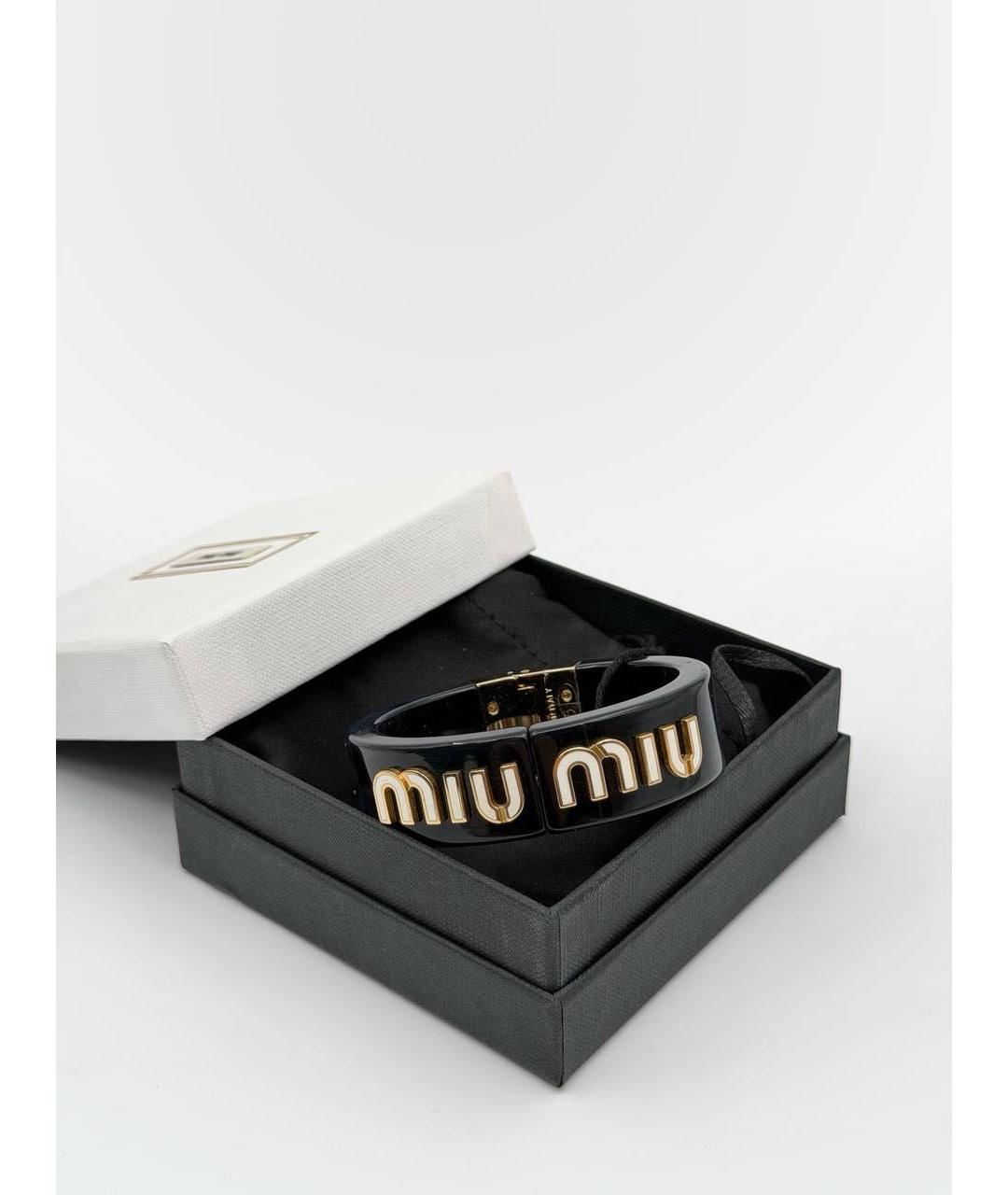MIU MIU Черный браслет, фото 4
