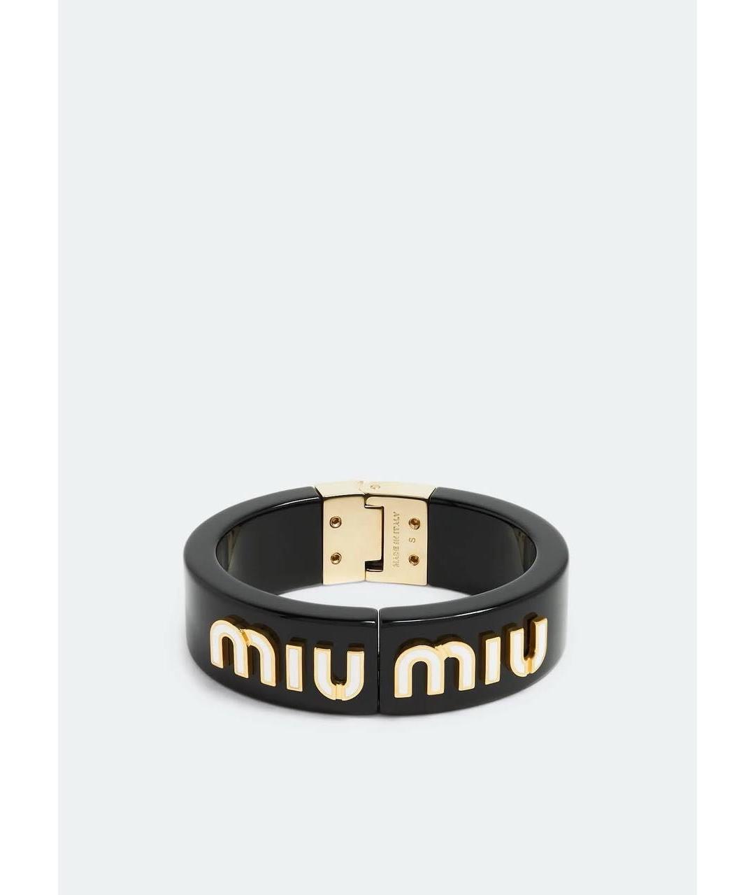 MIU MIU Черный браслет, фото 5